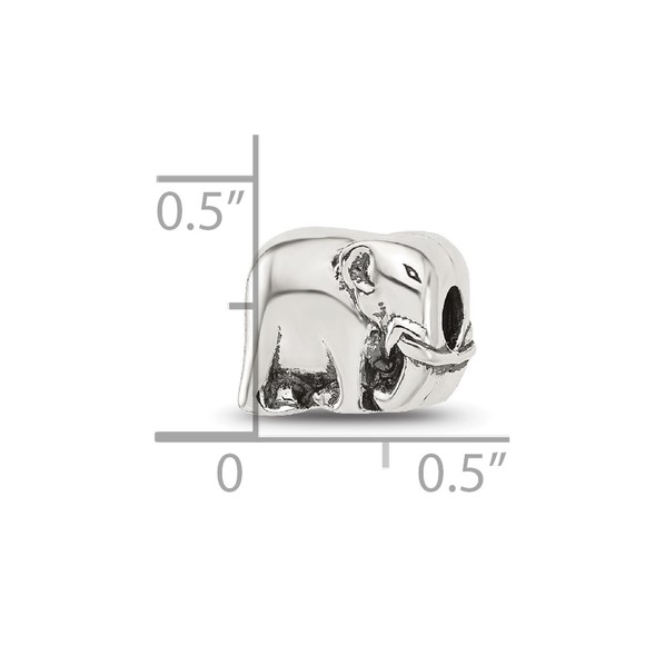 925 Sterling Silver Reflections Elephant Charm Clip Bracelet Necklace Charm Bead - Picture 7 of 7